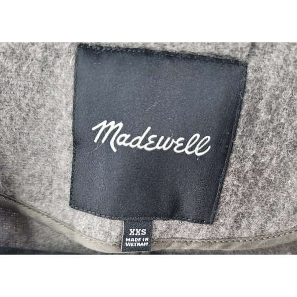 Madewell Gray Wool Blazer Button Womens XXS Viscose Stretch - Picture 5 of 7